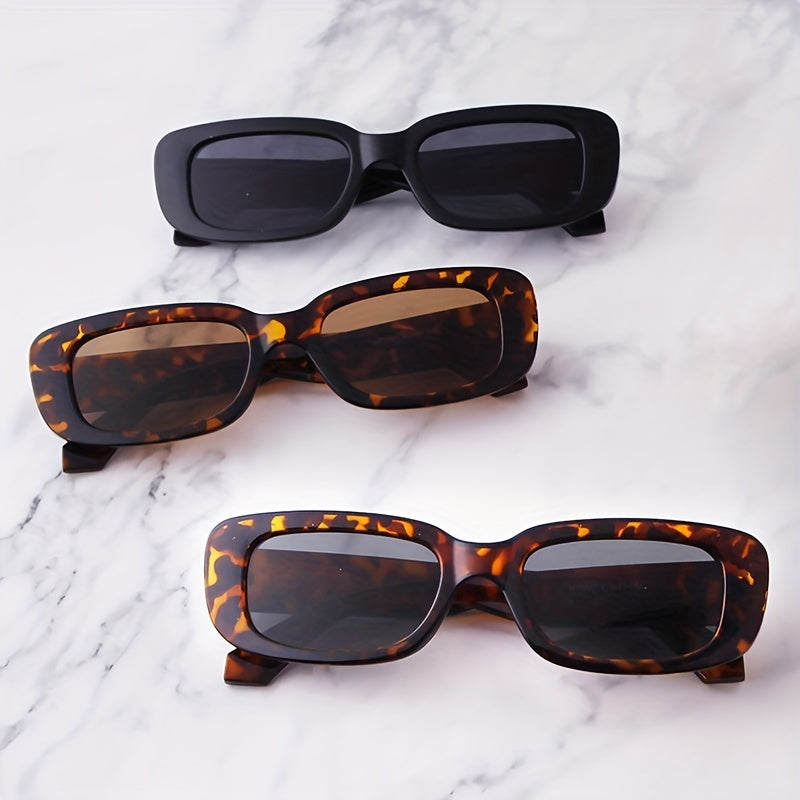 Rectangular Frame Sunglasses Hip Hop Street Style Eyewear