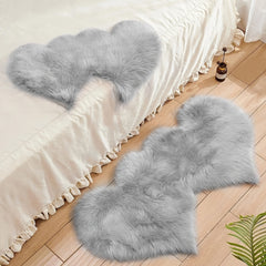 Double Heart Carpet for Home Living Room and Bedroom Soft and Durable Floor Mat