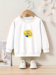 OERYUI Kids Cartoon Fist Graphic Sweatshirt Comfy Pullover