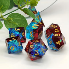 7pcs Resin Flower Polyhedral Dices For Board Games