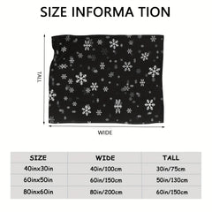 Christmas Snowflake Blanket Lightweight Flannel Sofa Bedroom Chair Winter Warm
