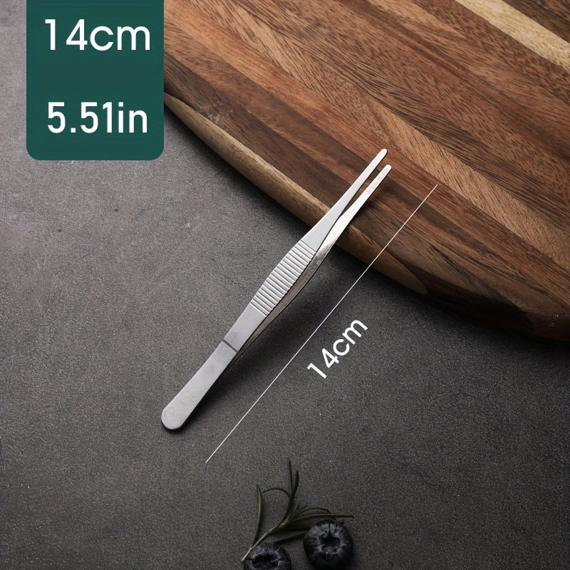 2PCS Stainless Steel Food Tongs Churrasco Tweezers Clip
