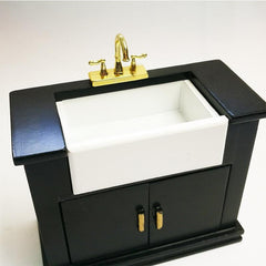 1:12 Scale Dollhouse Kitchen & Bathroom Set - Faucet, Pots, Utensils