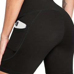 High Waist Slim Biker Shorts Casual Stretch Workout