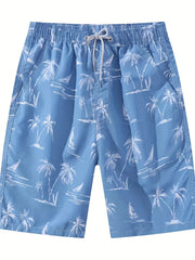 Men's Quick-Drying Beach Shorts Casual Drawstring Swim Trunks