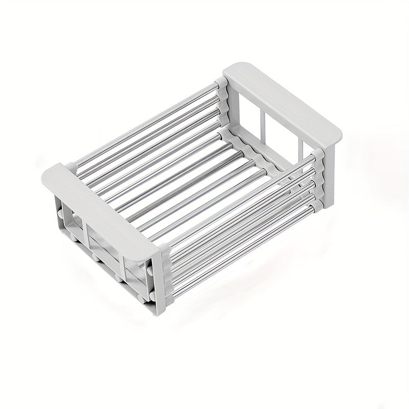 Retractable Sink Drain Rack Stainless Steel Over Sink Dish Drying Rack