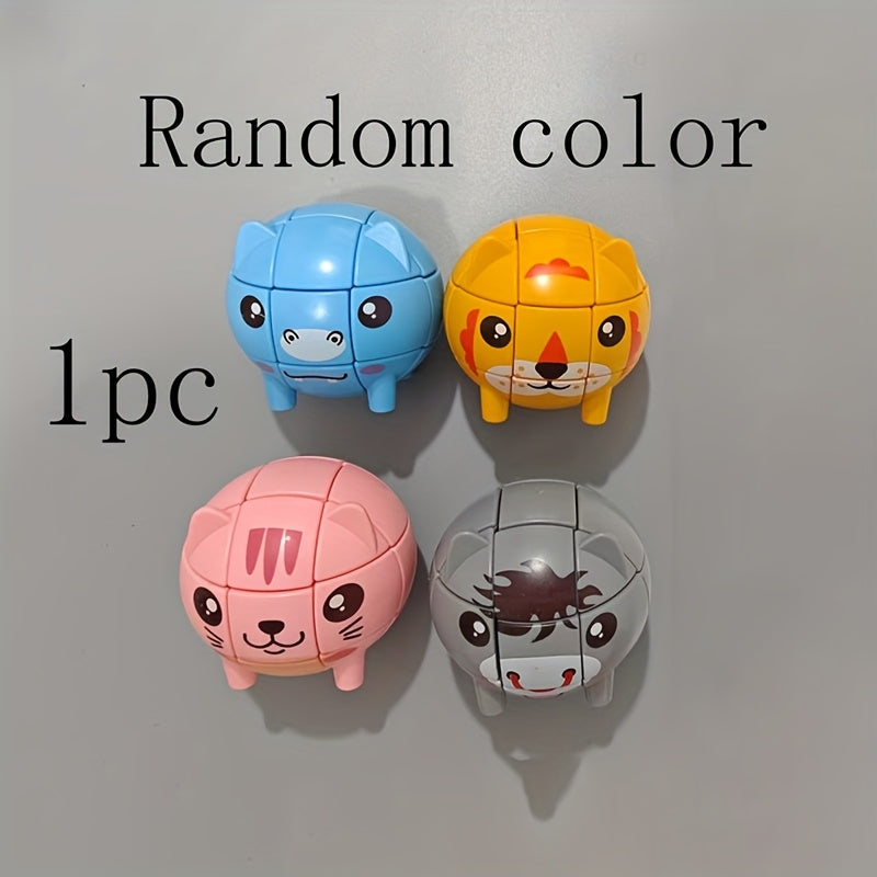 3 Layer Cartoon Animal Rotating Puzzle Toy 3x3 Cube Brain Teaser