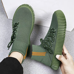 Men's Lace up Sock Sneakers Lightweight Breathable Running Gym Shoes