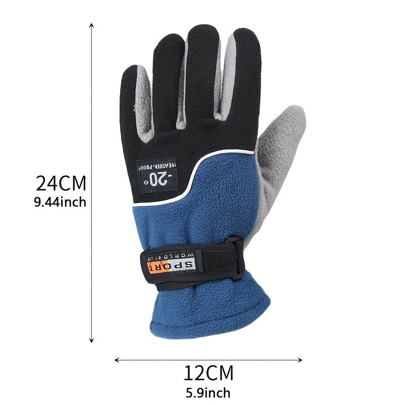 Waterproof Skiing Gloves, Winter Windproof Warm Gloves for Outdoor Sports