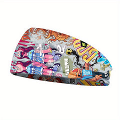 Men's Printed Knit Sports Headband - Sweatband Yoga & Cross Neckband