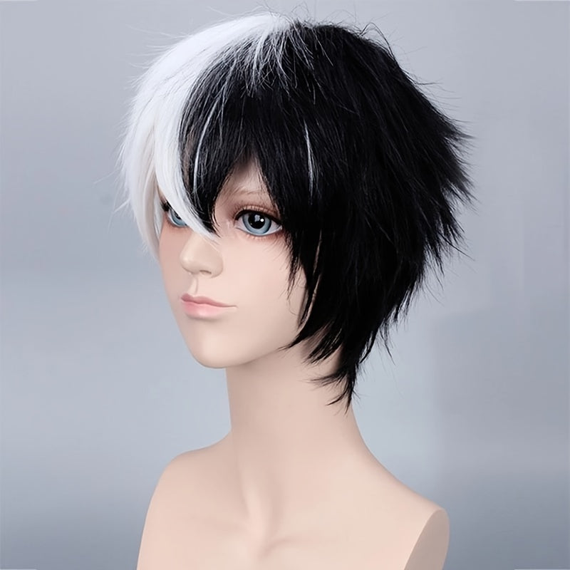 Men's Short Synthetic Hair Wig for Cosplay Halloween Anime Party