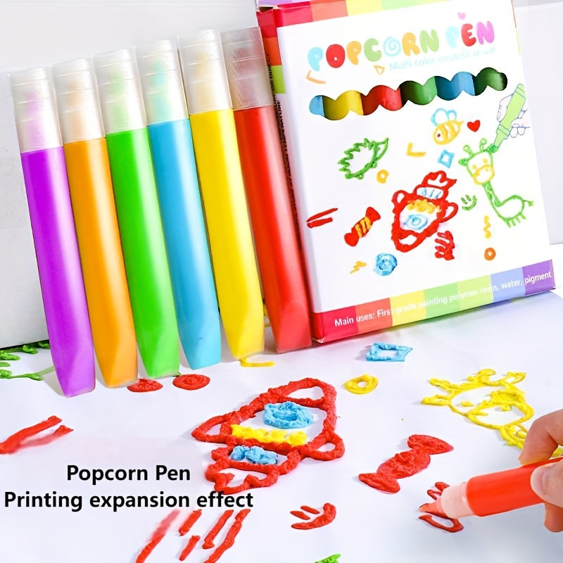 Popcorn Pen Magic Bubble DIY Graffiti Pen 3D Expanding Pen Paintin...