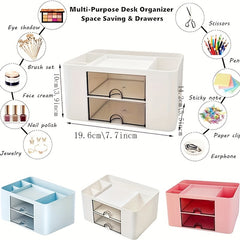 Two Tone Stationery Storage Box for Office Desk Holder
