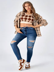 Women's Cut Out Skinny Denim Pants