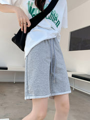 High Waist Drawstring Workout Shorts for Women