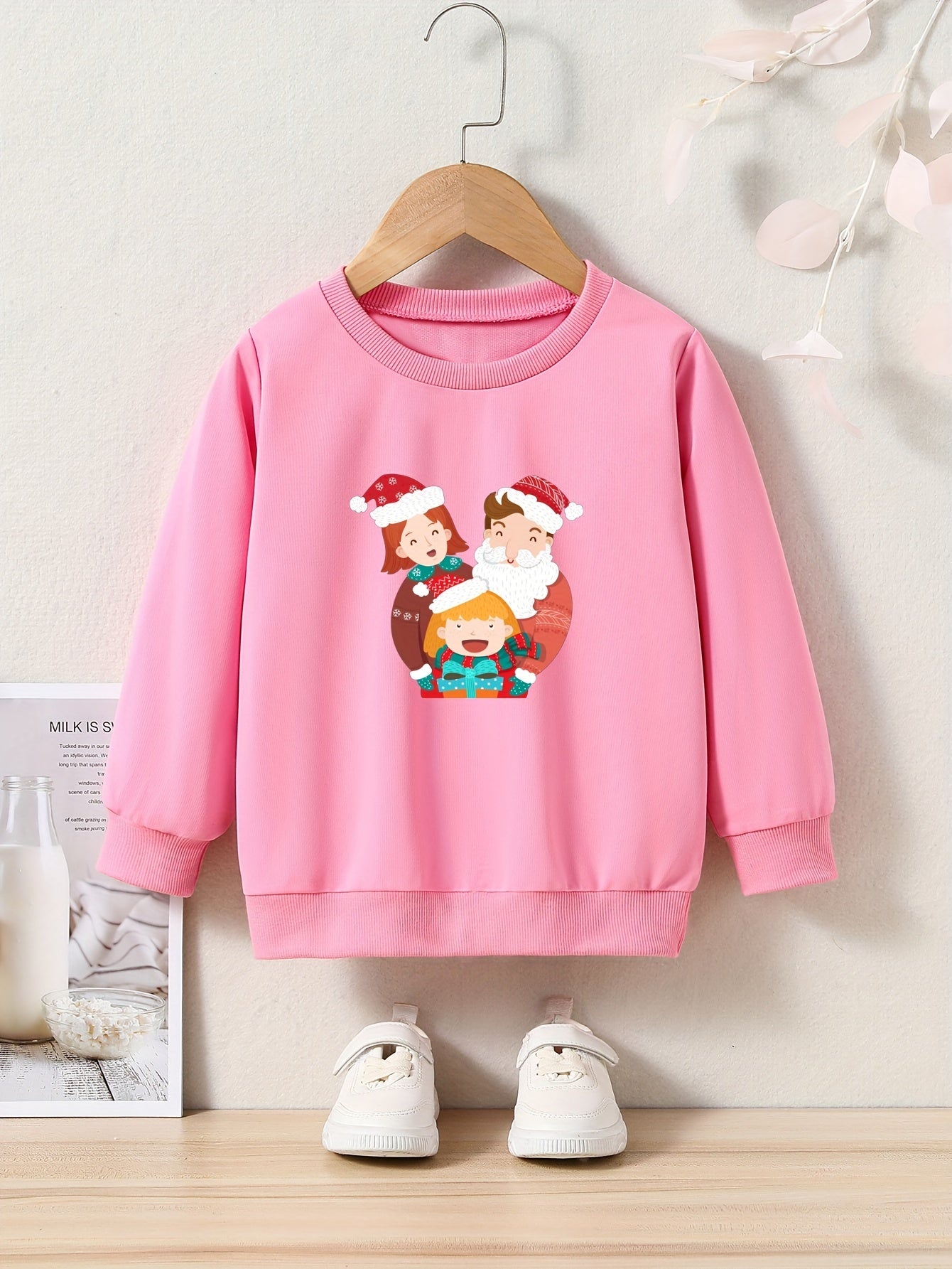 Adorable Christmas Family Crew Neck Sweatshirt Kids Clothes Gift