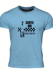 Men's Checker Graphic T-Shirt for Summer Outdoor