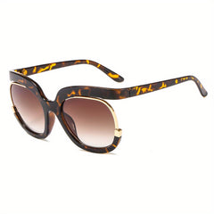 Y2K Large Owl Sunglasses Gradient UV400 Sun Shades Glasses with Case