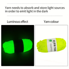 5 Rolls Glow In The Dark Yarn 50g - Hand Knitting Crocheting Bags Accessories
