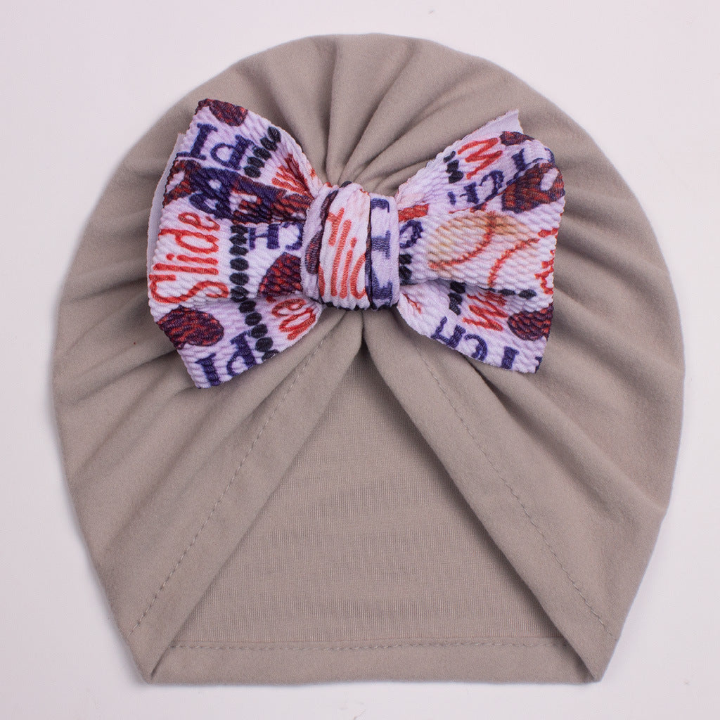 Candy Printed Bow Baby Headscarf for Baby
