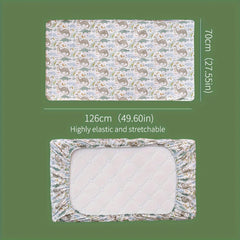 2pcs Soft Polyester Bassinet Sheets Elasticized Crib Sheets