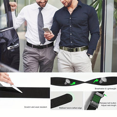 2pcs Men's Ratchet Belts Casual Nylon Web Belt Golf Belts