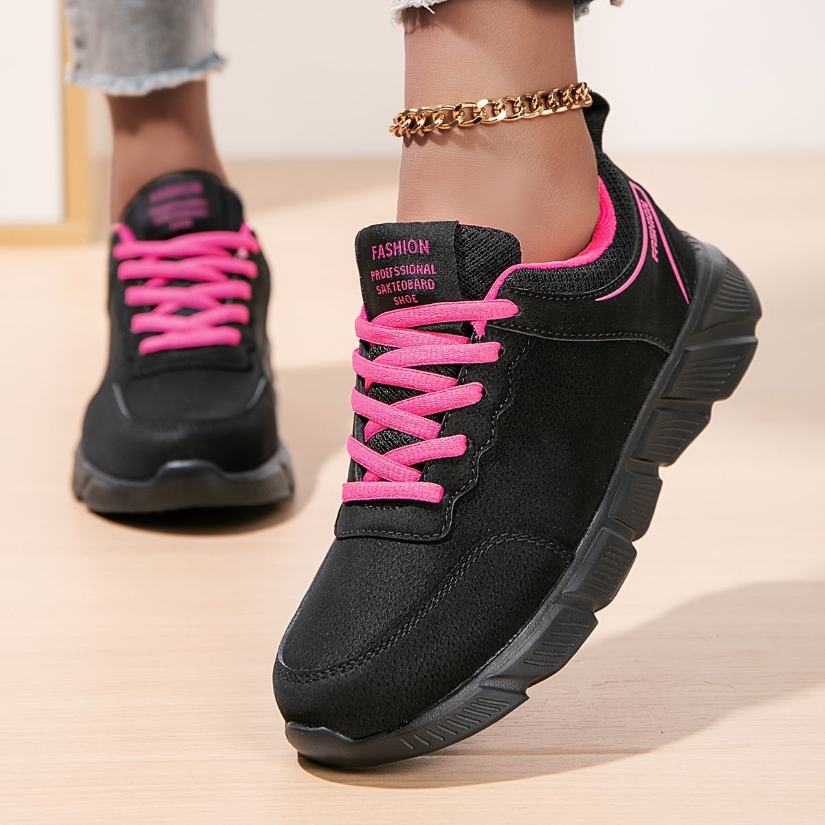 Casual Road Running Shoes Women's Front Tie Lightweight Hiking Shoes