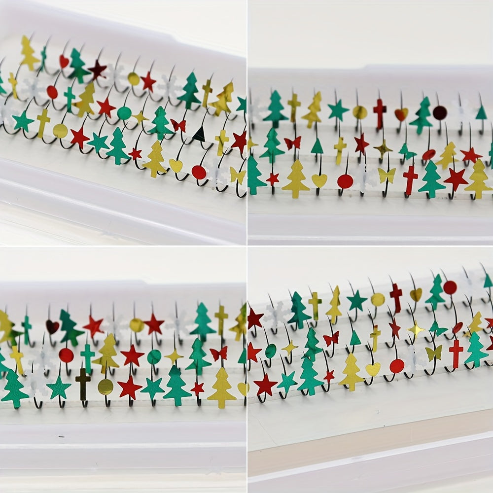 Individual Christmas Laser False Eyelashes with Sequins