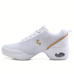 Arch Support Non Slip Dance Shoes Flying Woven Air Cushion
