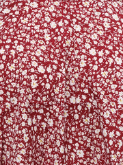 Floral Print Button Front Summer Skirt