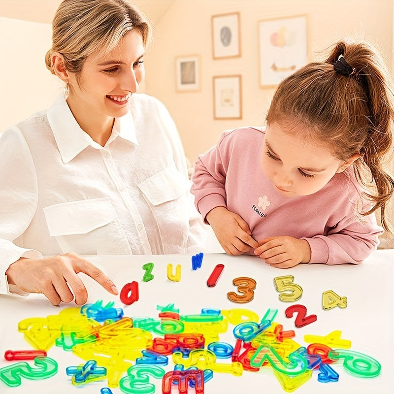 GAIKER Portable Teaching Aids Set Large Colorful Alphabet Numbers Shapes