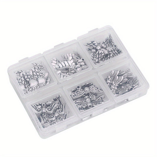 60pcs Angel Wing Beads DIY Jewelry Findings in Storage Box