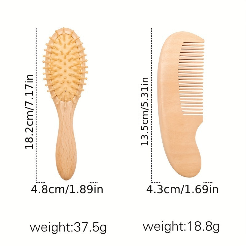 Baby Soft Comb Wooden Hair Brush Head Massage Comb
