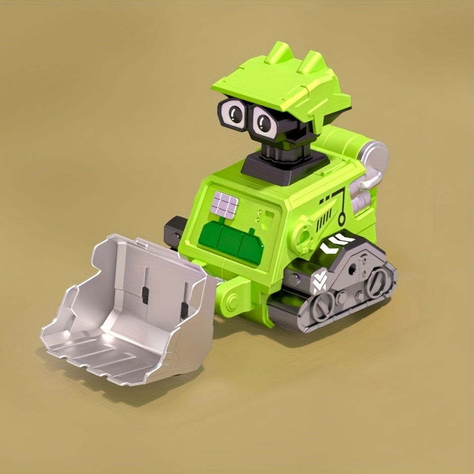 Kids Press Robot Inertia Eng Vehicle Excavator Toy