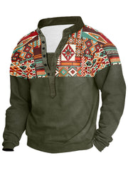 Men's Printed Long Sleeve Quick Drying Fitness Training Shirt
