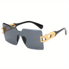 Y2K Rimless Sunglasses Gradient UV400 Sun Shades