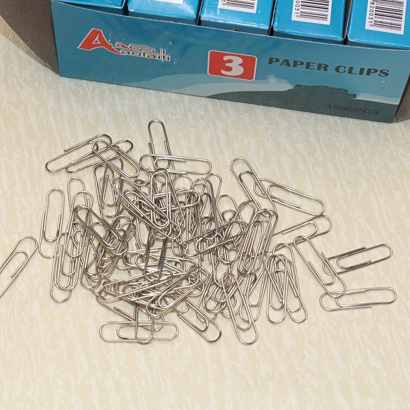 70pcs Silvery Metal Paper Clips with Box
