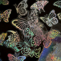 100pcs Butterfly Series Stickers Waterproof Laser Sticker Decal