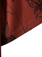 Men's Botanical Print Casual Resort Shirt