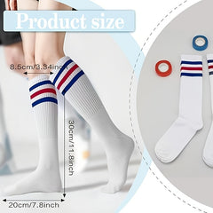 Casual Cotton Striped Stocking - Outdoor Sports Football Uniform Matching