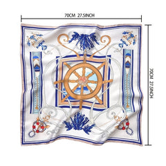 Lightweight Silk Head Scarves Square Bandanas for Women