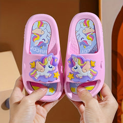 Cartoon Lightweight Slippers for Toddlers, Boys, Girls - Open Toe Home Shoes