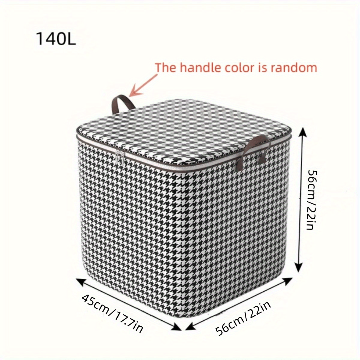 Large Capacity Houndstooth Storage Box Lightweight Versatile Organizer