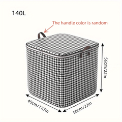 Large Capacity Houndstooth Storage Box Lightweight Versatile Organizer