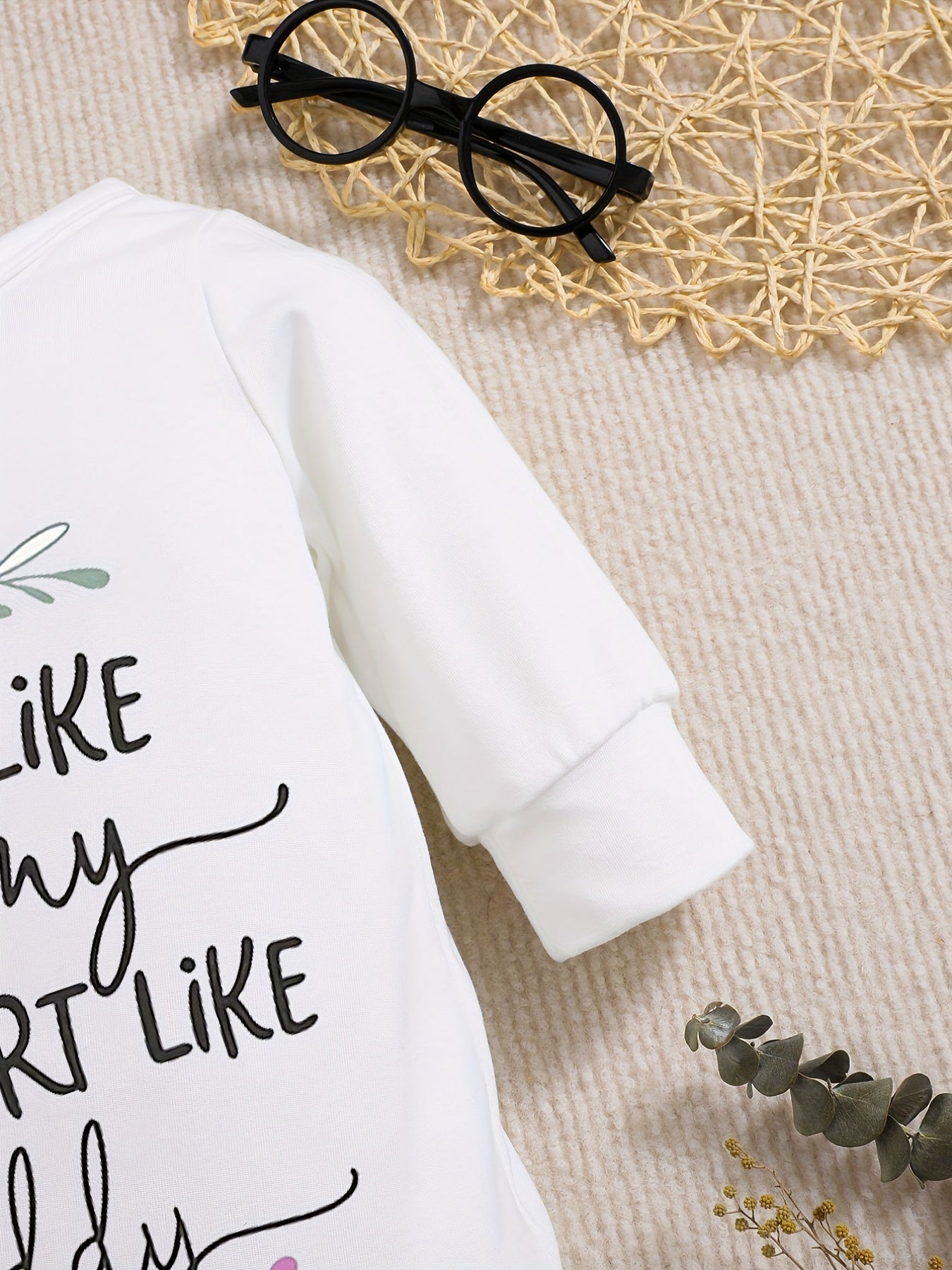 Long Sleeve I M Print Bodysuit for Baby Boys & Girls