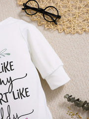 Long Sleeve I M Print Bodysuit for Baby Boys & Girls
