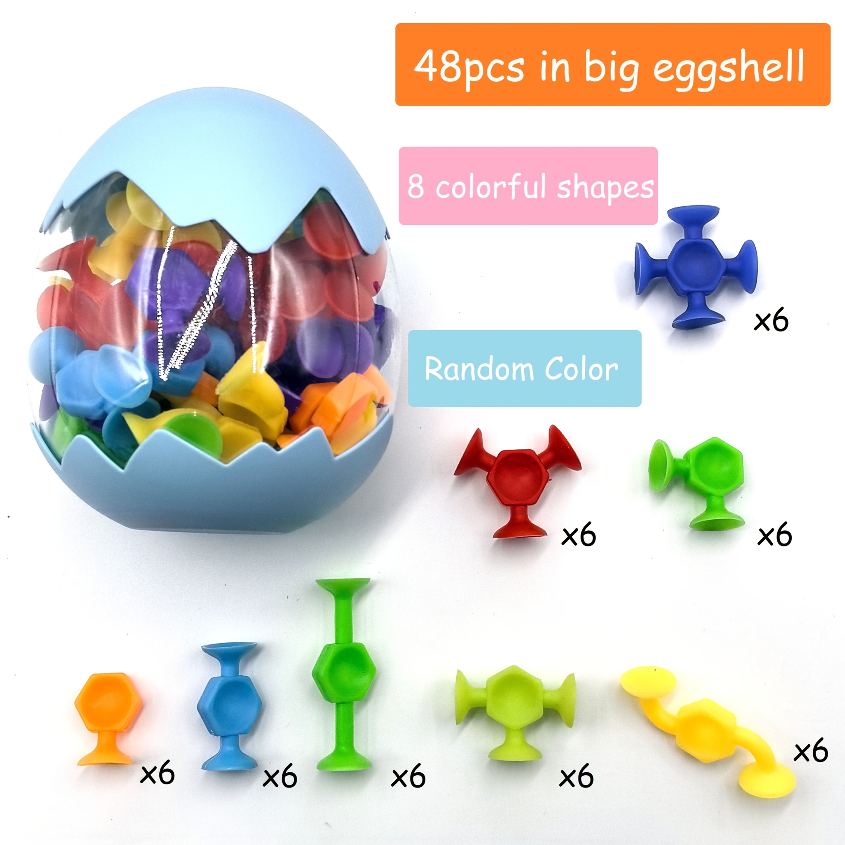 48pcs Suction Cup Building Blocks Educational Toys