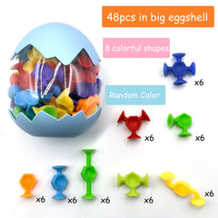 48pcs Suction Cup Building Blocks Educational Toys