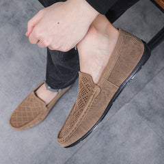 Men's Moc Toe Loafer Shoes Non slip Slip On Dotted Diamond Moccasin Shoes
