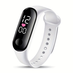 Heart Outdoor Sports Waterproof Watch with LED Screen & Light